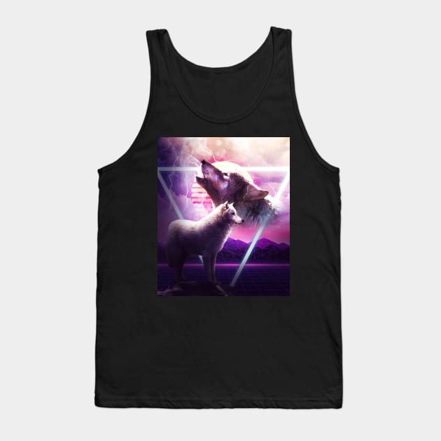 Trippy Wolf Rave Tank Top by Random Galaxy